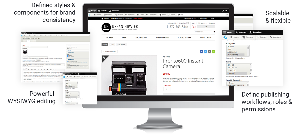 Content management system in action