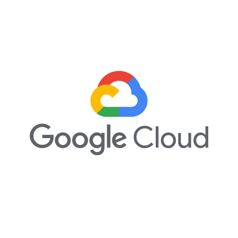Google Cloud Logo, vertical format on a white circle