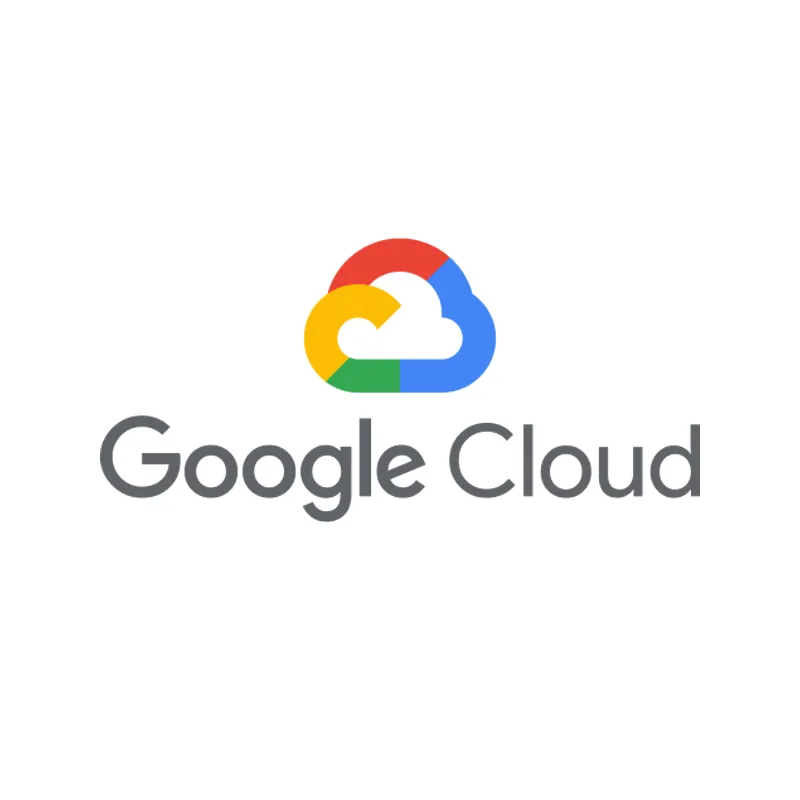 Google Cloud Logo, vertical format on a white circle